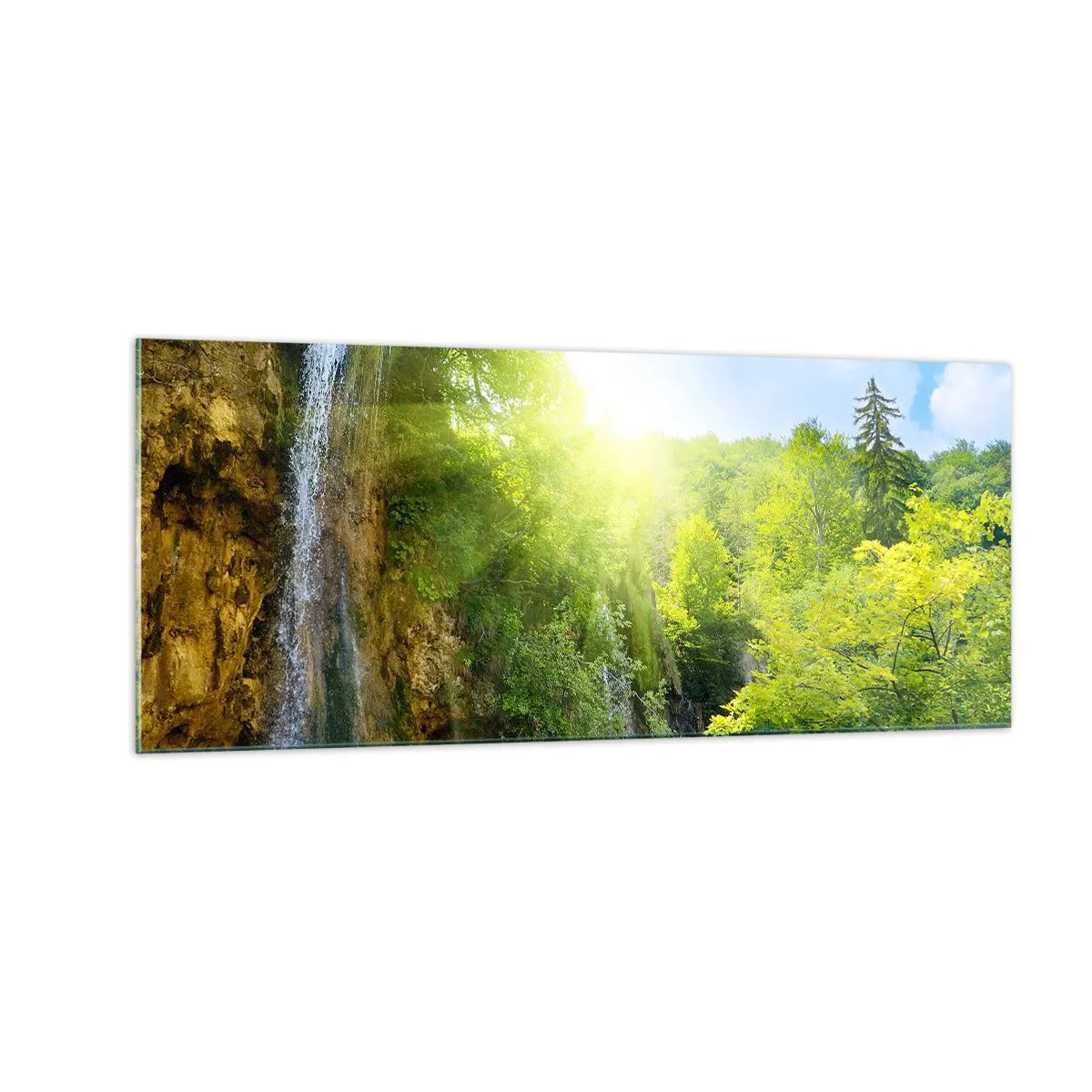 Glastavla - Bild på glas - Det måste vara Eden - 100x40 cm