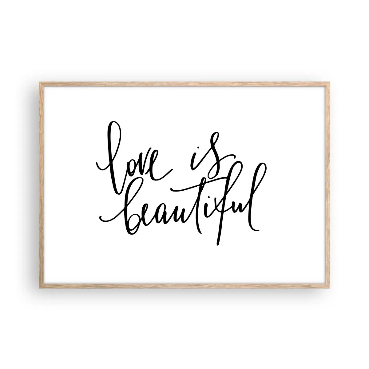 Affisch i ram av ljusek - Läs och upprepa - 100x70 cm