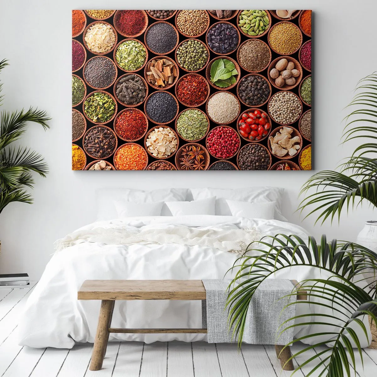 Canvastavla - Bild på duk - Världens alla smaker - 100x70 cm
