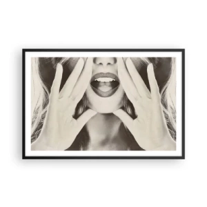 Affisch i svart ram - Jag kommer! - 91x61 cm