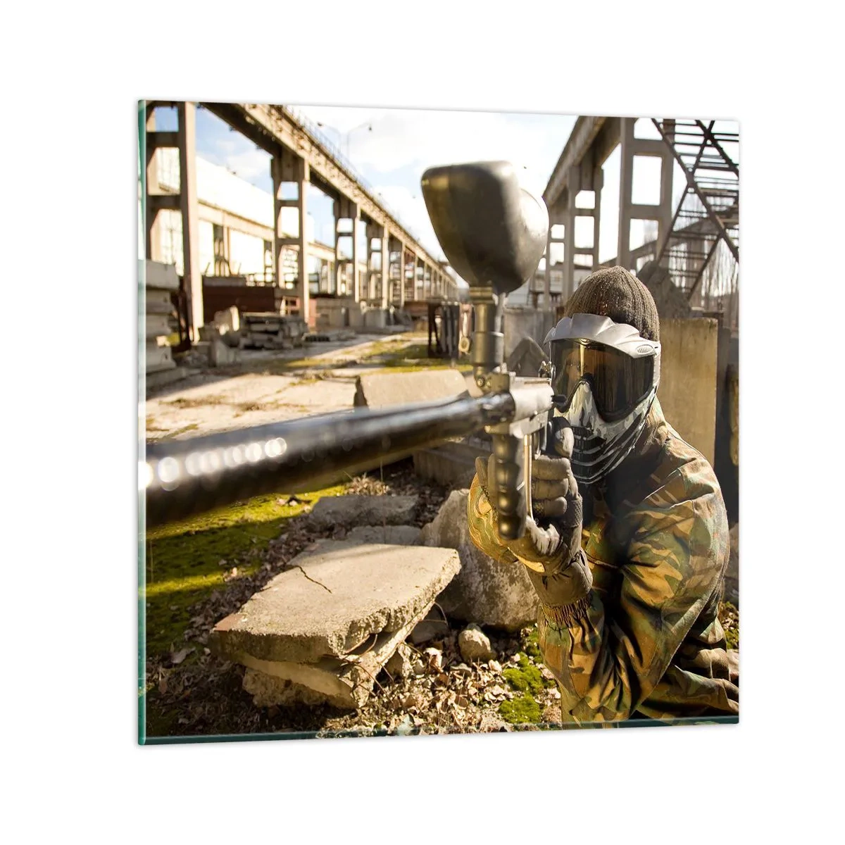 Glastavla - Bild på glas - Du kan också bli hjälte - 60x60 cm