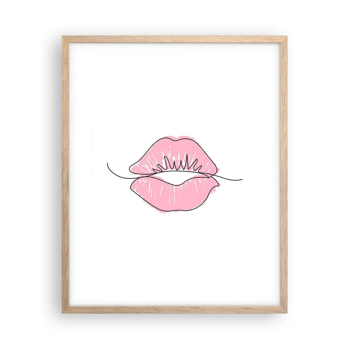 Affisch i ram av ljusek - Redo att kyssas? - 40x50 cm