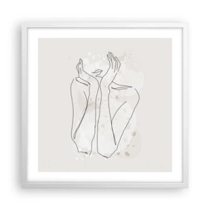 Affisch i vit ram - Drömstund - 50x50 cm