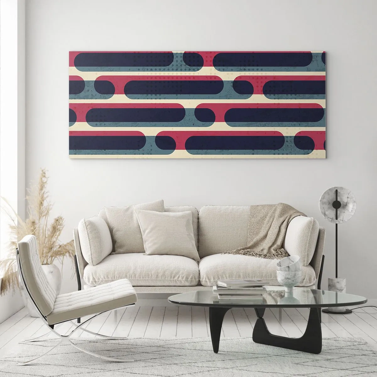 Glastavla - Bild på glas - In och framåt - 140x50 cm