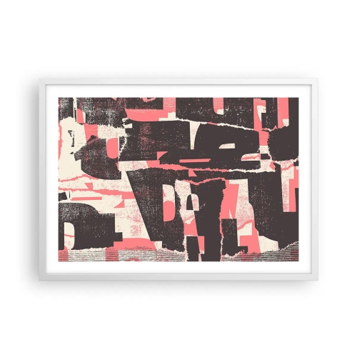 Affisch i vit ram - Allt liv och rörelse - 70x50 cm