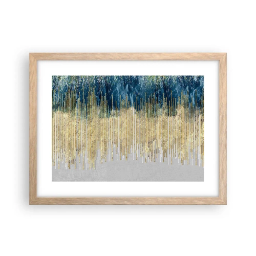 Affisch i ram av ljusek - Förgylld gräns - 40x30 cm