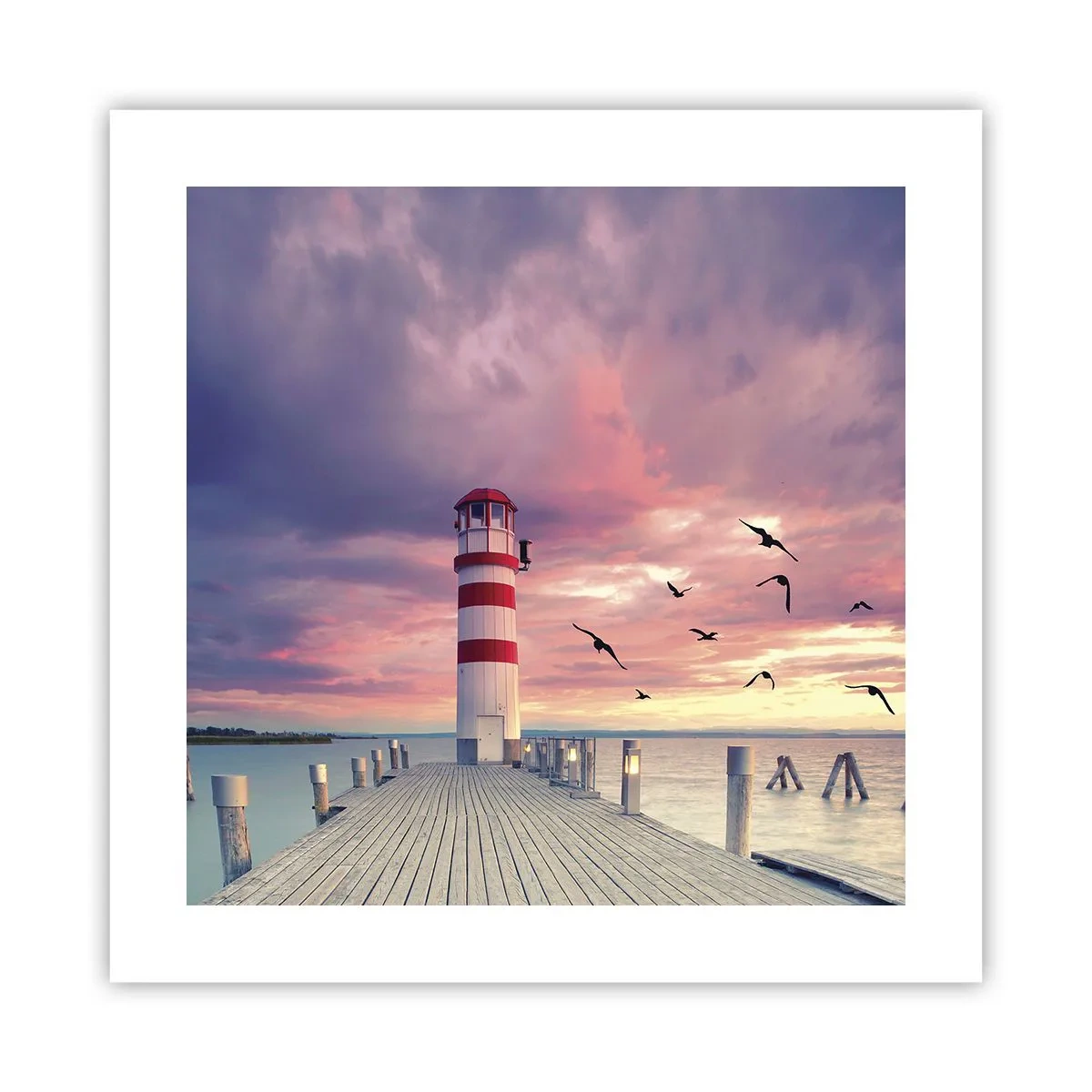 Affisch - Dags att bege sig till hamnen - 40x40 cm