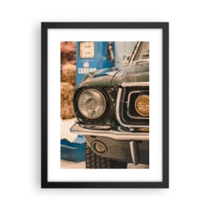 Affisch i svart ram - Ett möte med legenden - 30x40 cm