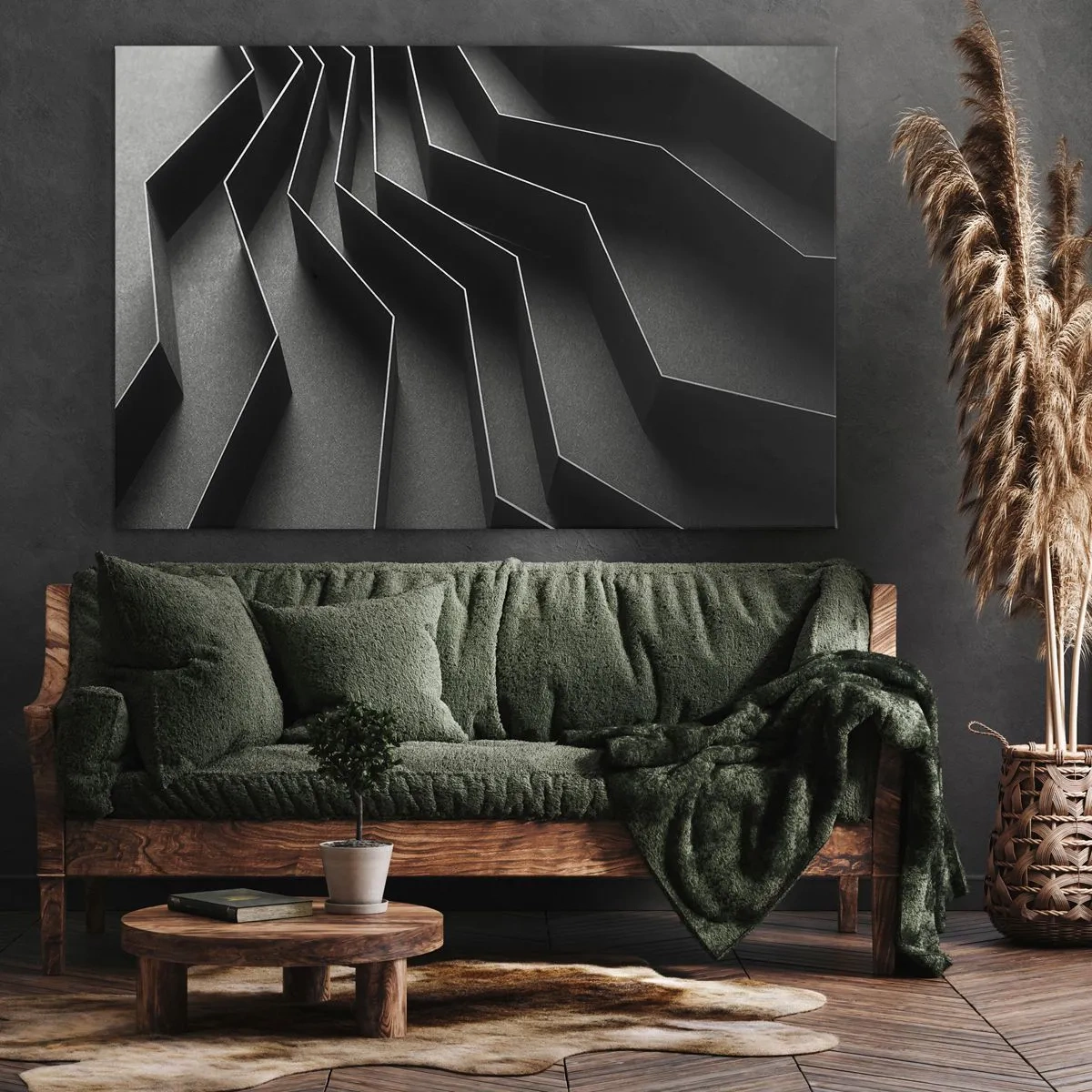 Canvastavla - Bild på duk - Rumslig ordning - 100x70 cm