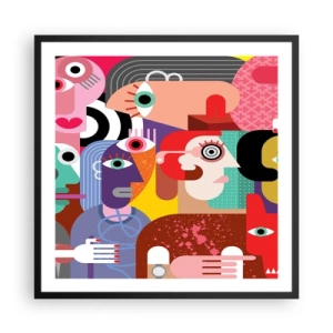 Affisch i svart ram - Vi är från Picasso - 60x60 cm