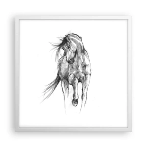 Affisch i vit ram - Elegant trav - 50x50 cm