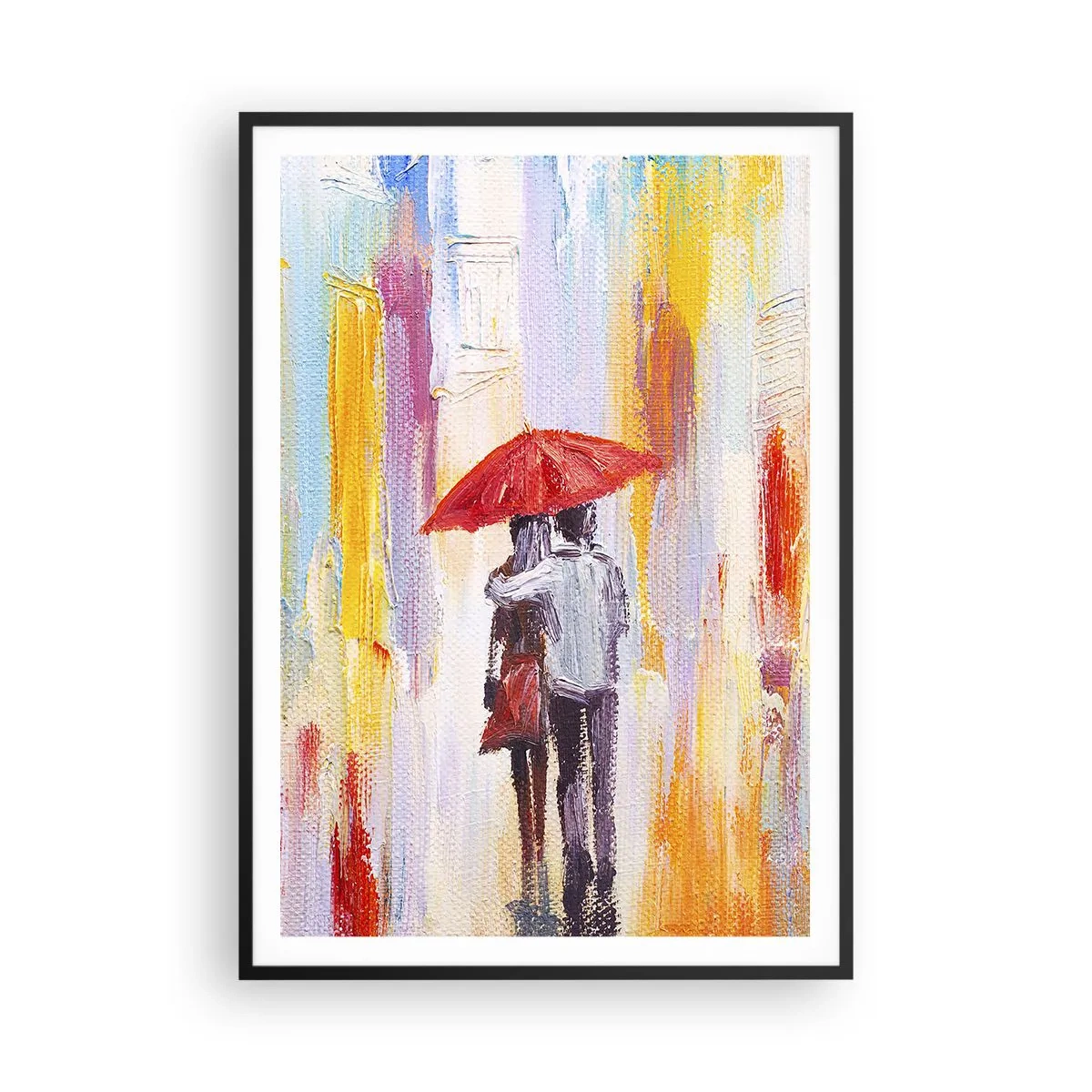 Affisch i svart ram - Må det fortsätta regna - 70x100 cm