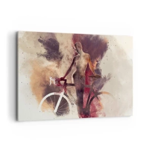 Canvastavla - Bild på duk - Cyklelsjäl i marmorform - 100x70 cm