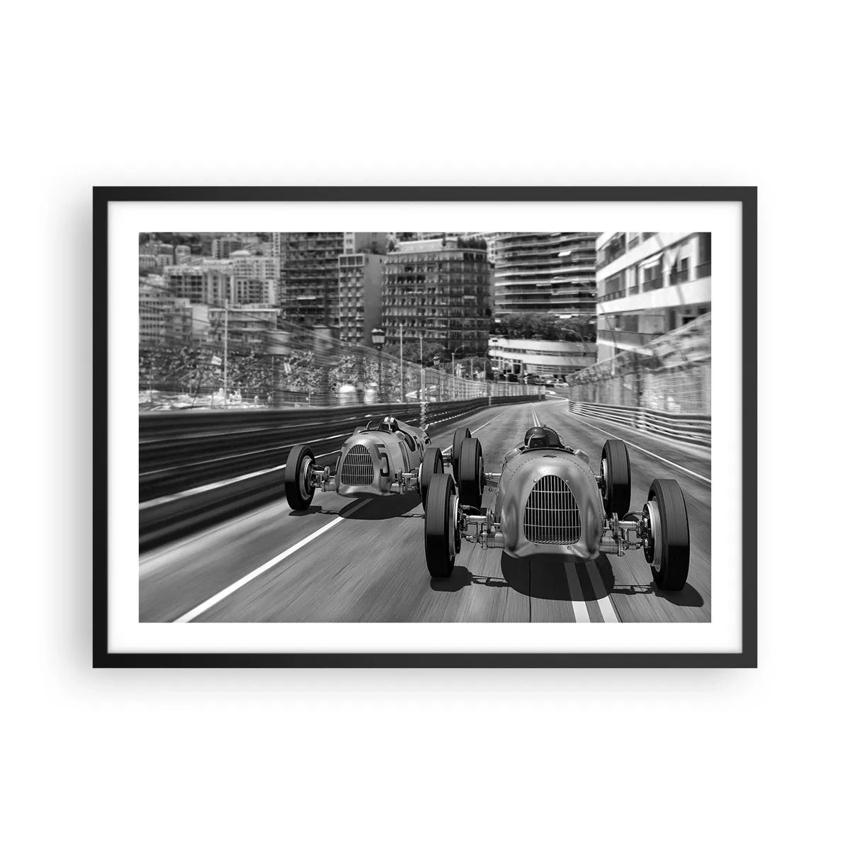 Affisch i svart ram - För länge sedan i Monte Carlo - 70x50 cm