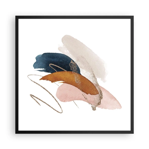 Affisch i svart ram - Bevingad komposition - 60x60 cm