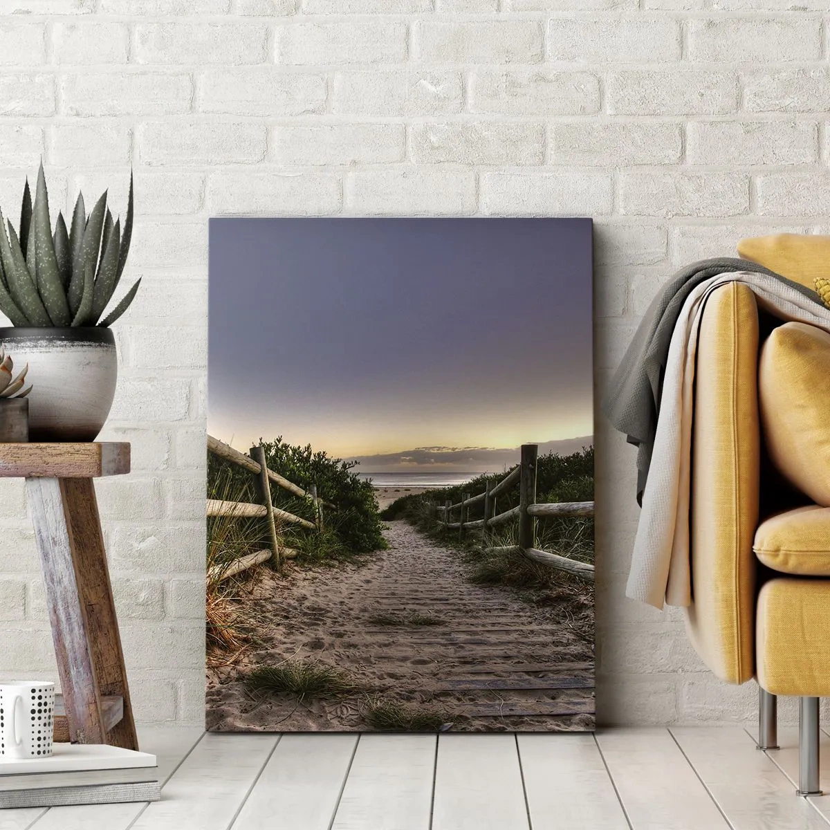 Canvastavla - Bild på duk - Målet är synligt - 45x80 cm