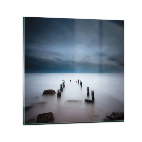 Glastavla - Bild på glas - Fundersam sjö - 30x30 cm