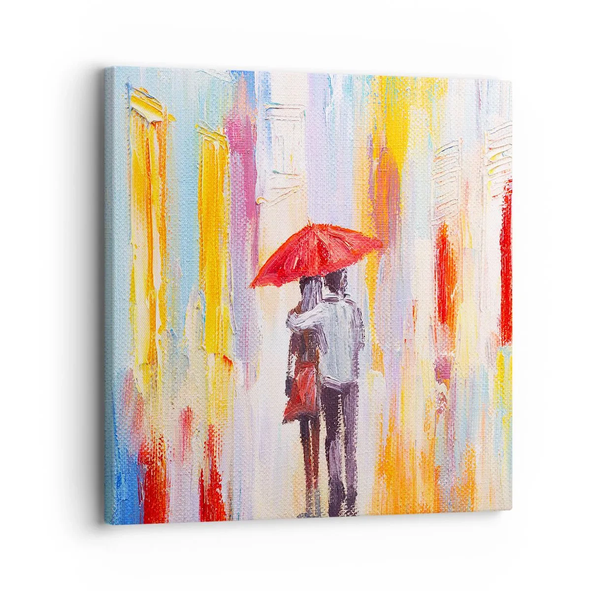 Canvastavla - Bild på duk - Må det fortsätta regna - 30x30 cm