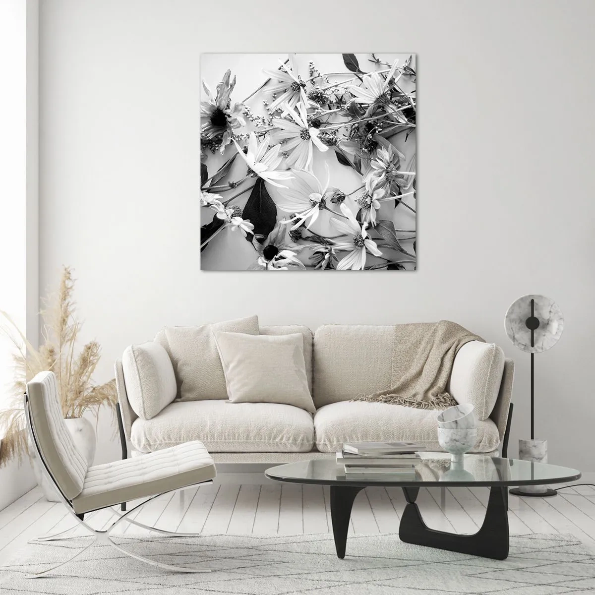 Glastavla - Bild på glas - Icke-blombukett - 30x30 cm