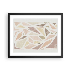 Affisch i svart ram - Komposition av färgat glas - 50x40 cm