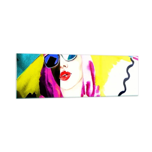 Glastavla - Bild på glas - Jag är varken vit eller svart - 160x50 cm