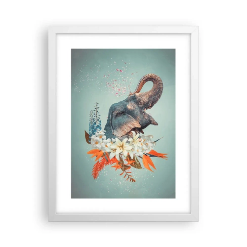 Affisch i vit ram - Glädjens vrål - 30x40 cm