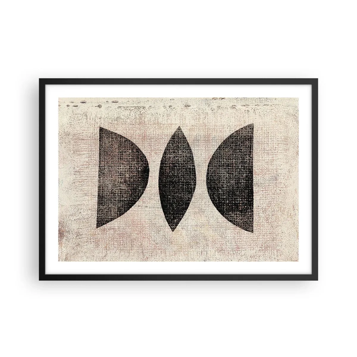 Affisch i svart ram - Etnisk abstraktion - 70x50 cm