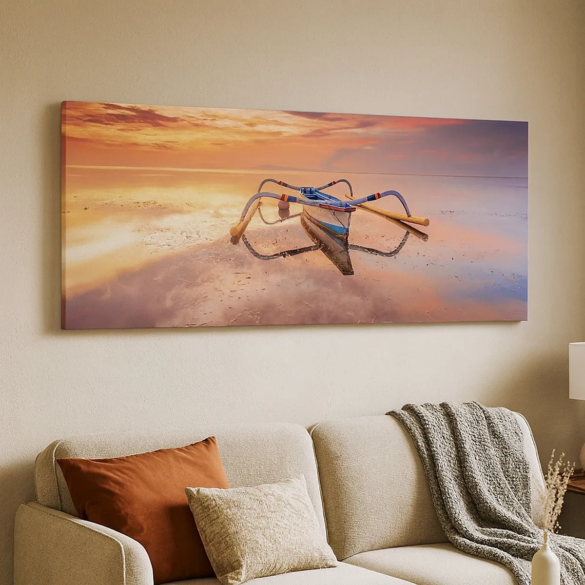 Canvastavla - Bild på duk - Tropiska kvällens lugn - 30x30 cm