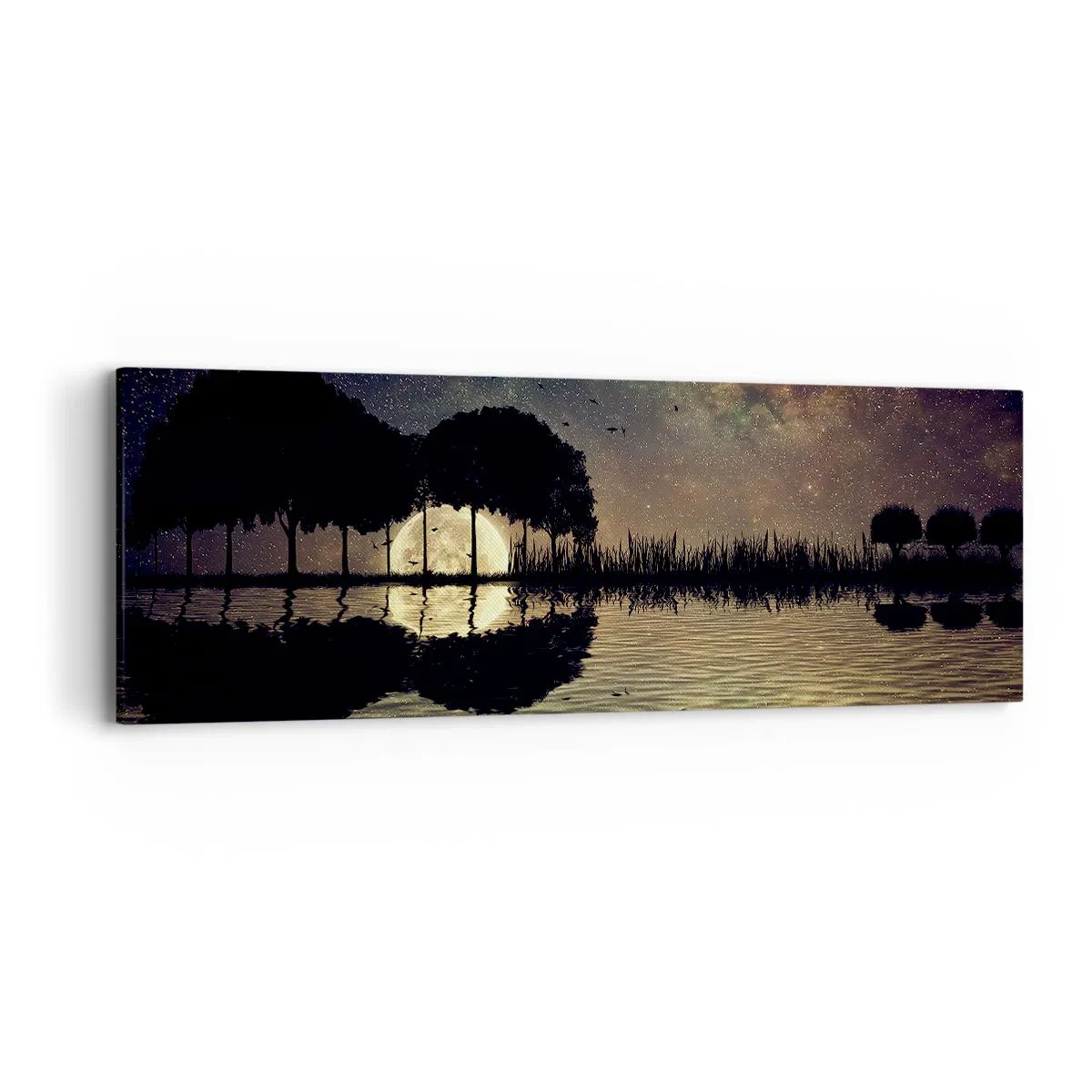 Canvastavla - Bild på duk - En natt i världens ände - 90x30 cm