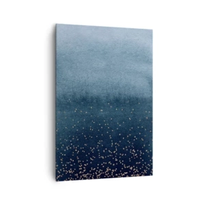 Canvastavla - Bild på duk - Komposition – blåa faser - 70x100 cm