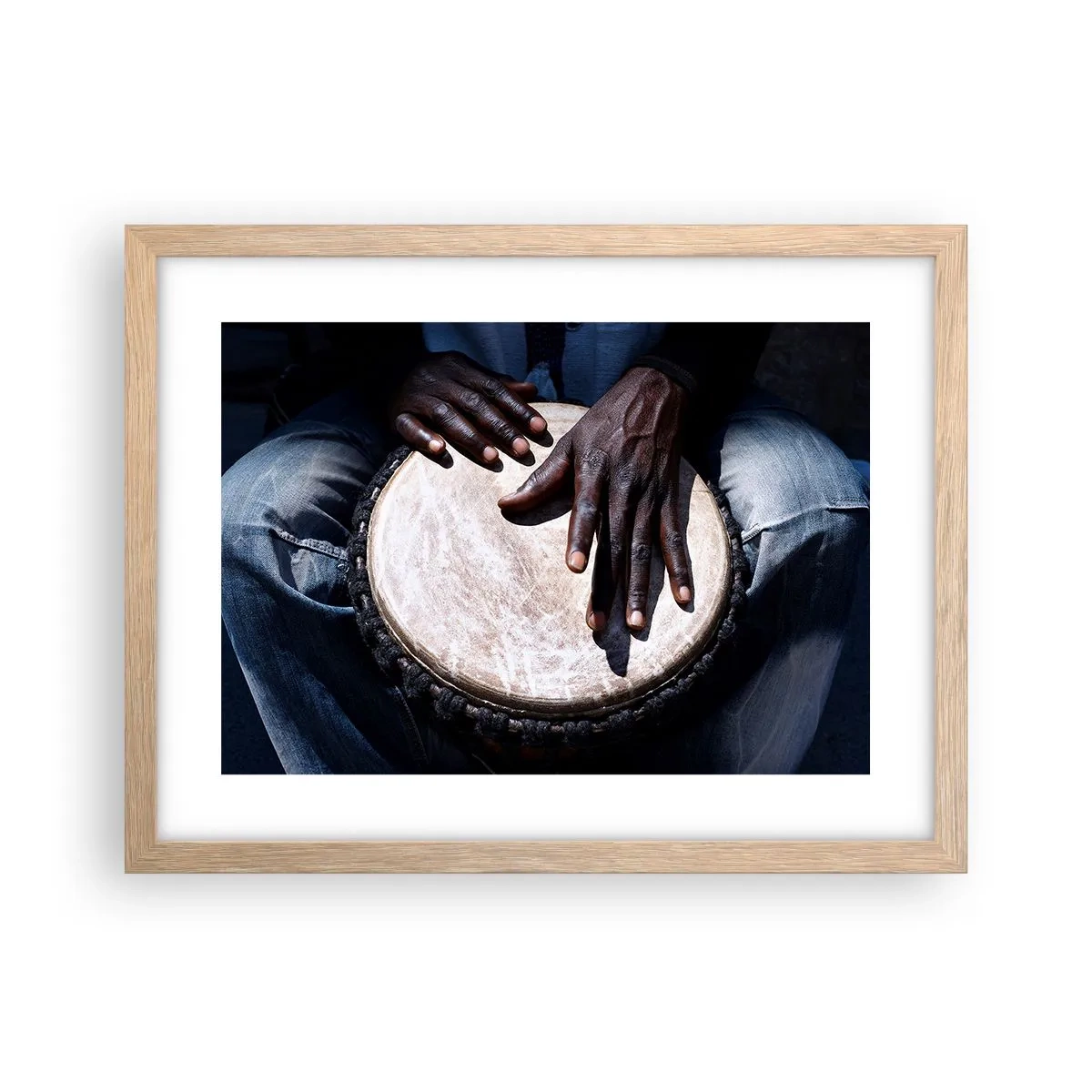 Affisch i ram av ljusek - Lev efter din rytm - 40x30 cm