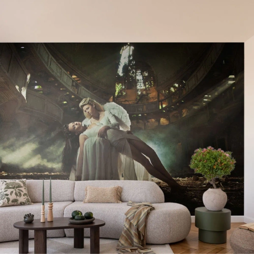 Fototapet Premium Canvas - Gamla teaterns anda - Kvinna, Ängel, Bit - 250x175 cm
