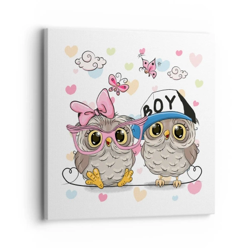 Canvastavla - Bild på duk - Låt oss älska varandra! - 30x30 cm