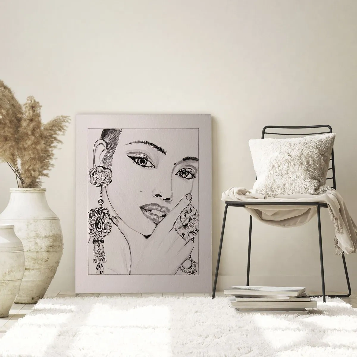 Glastavla - Bild på glas - Den vackraste juvelen - 50x70 cm