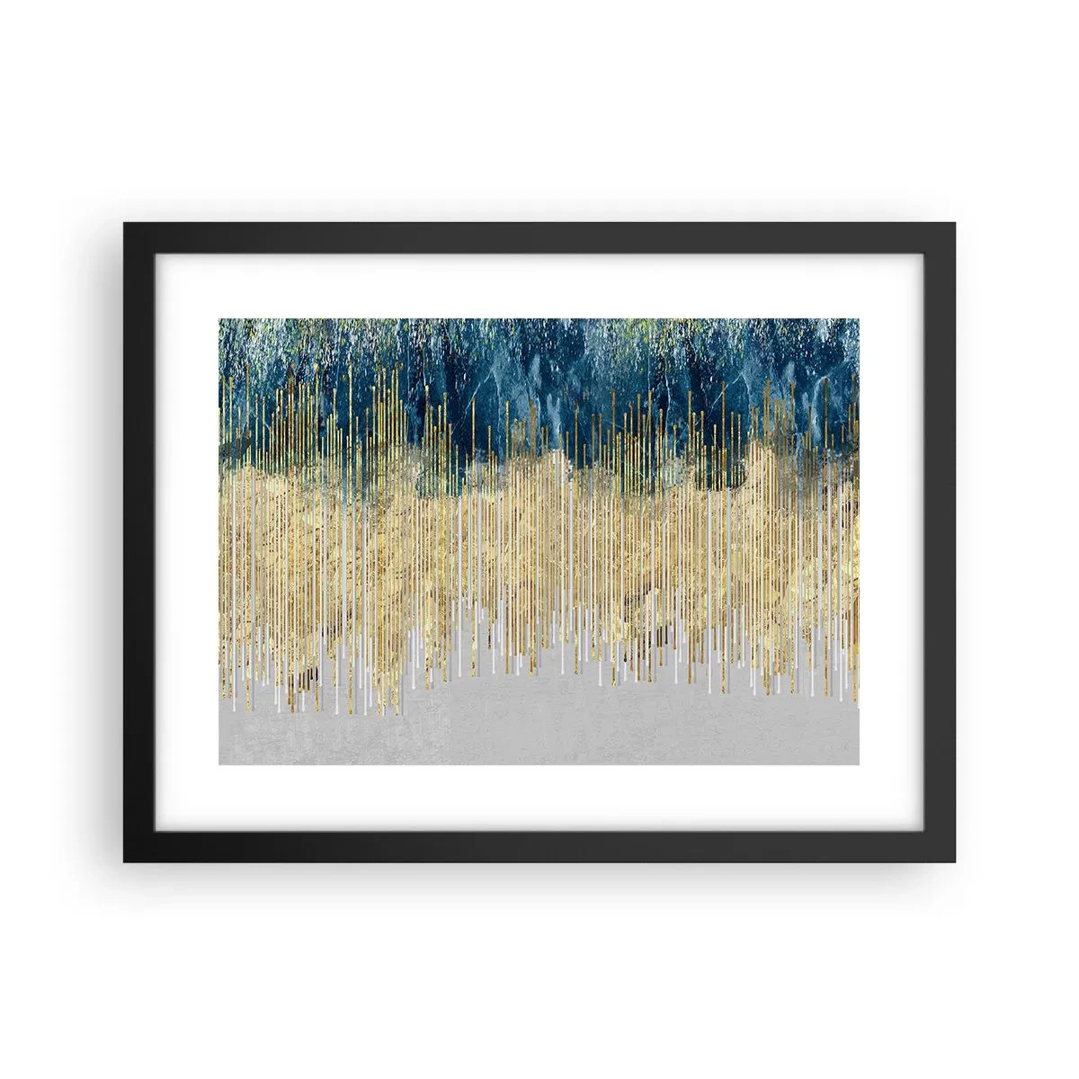 Affisch i svart ram - Förgylld gräns - 40x30 cm