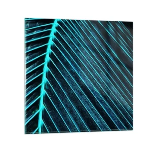 Glastavla - Bild på glas - Grön textur - 40x40 cm