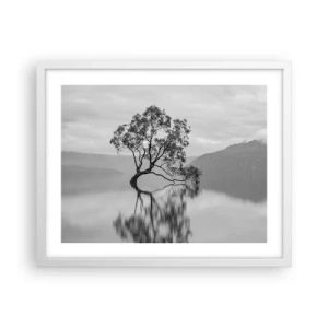 Affisch i vit ram - Det finns ett land - 50x40 cm