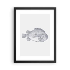 Affisch i svart ram - Till naturforskarens album - 30x40 cm