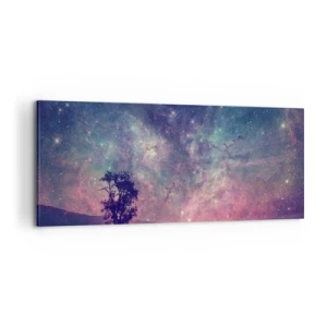 Canvastavla - Bild på duk - Under magisk himmel - 100x40 cm