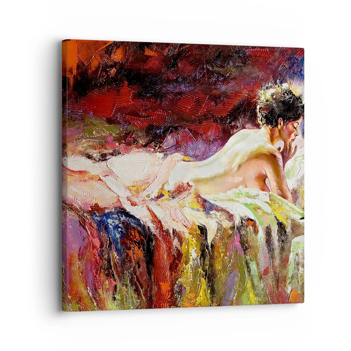 Canvastavla - Bild på duk - Venus försänkt i sina tankar - 30x30 cm