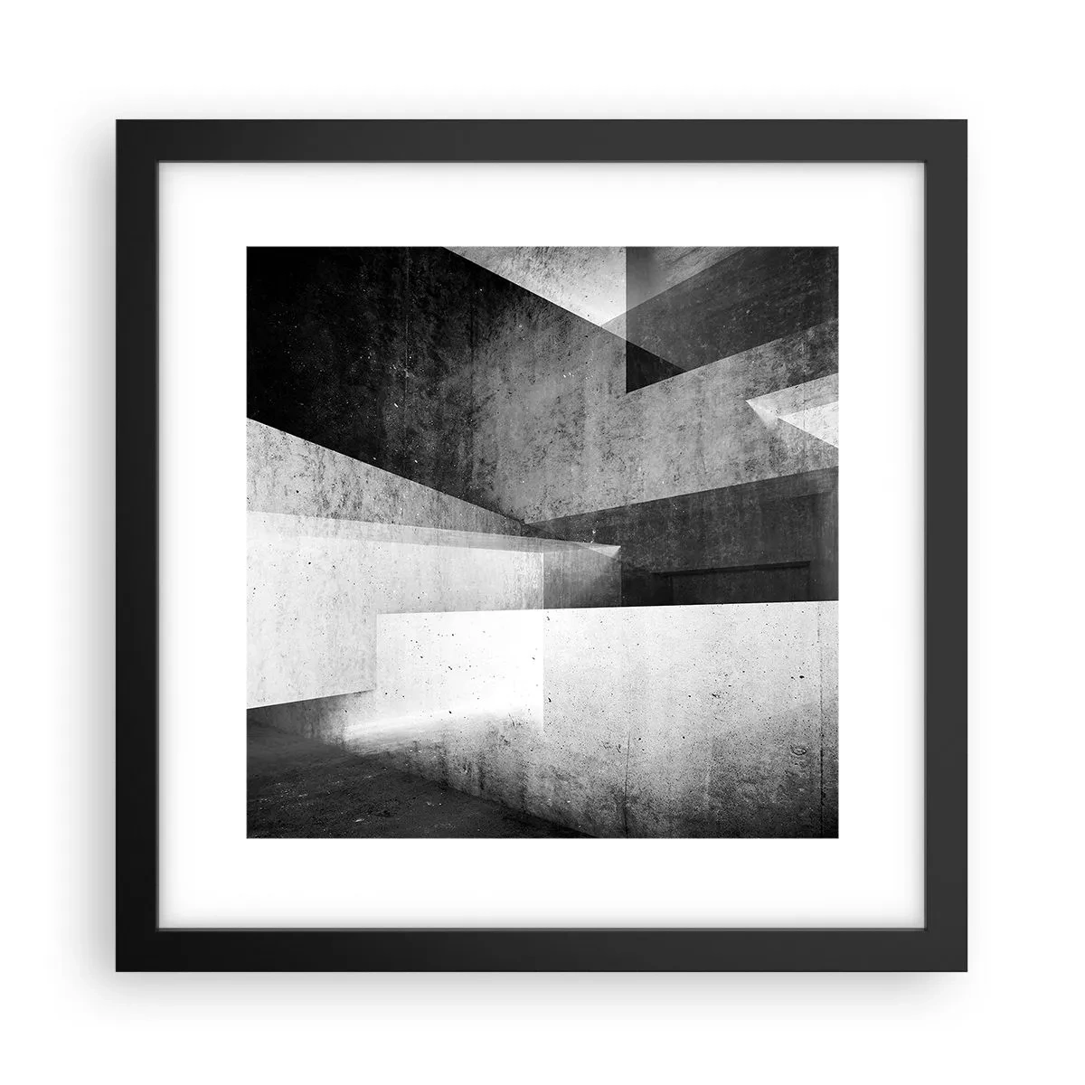 Affisch i svart ram - Rummets struktur - 30x30 cm