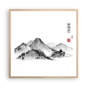 Affisch i ram av ljusek - Bortom fjällen - 60x60 cm