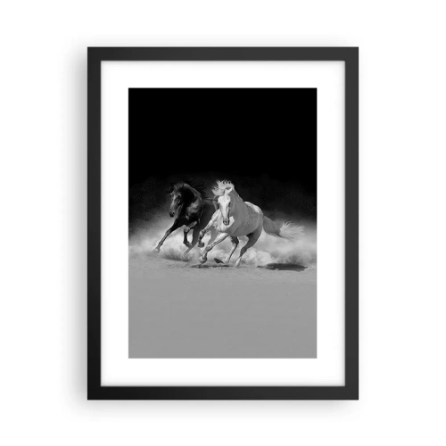 Affisch i svart ram - Frihetens galopp - 30x40 cm