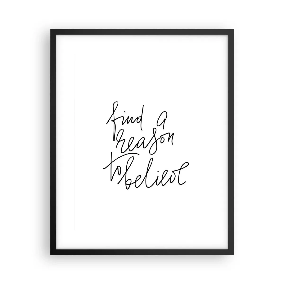 Affisch i svart ram - Det är möjligt - 40x50 cm