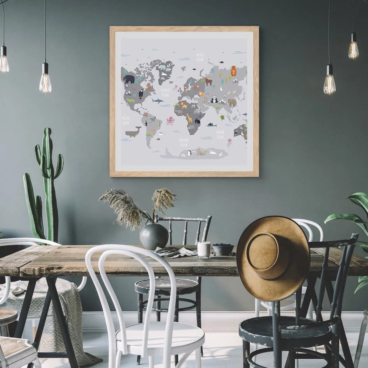 Affisch i ram av ljusek - Säg varifrån du är... - 40x40 cm