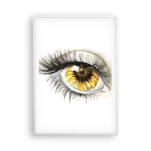 Affisch i vit ram - Blick het som sommar - 70x100 cm