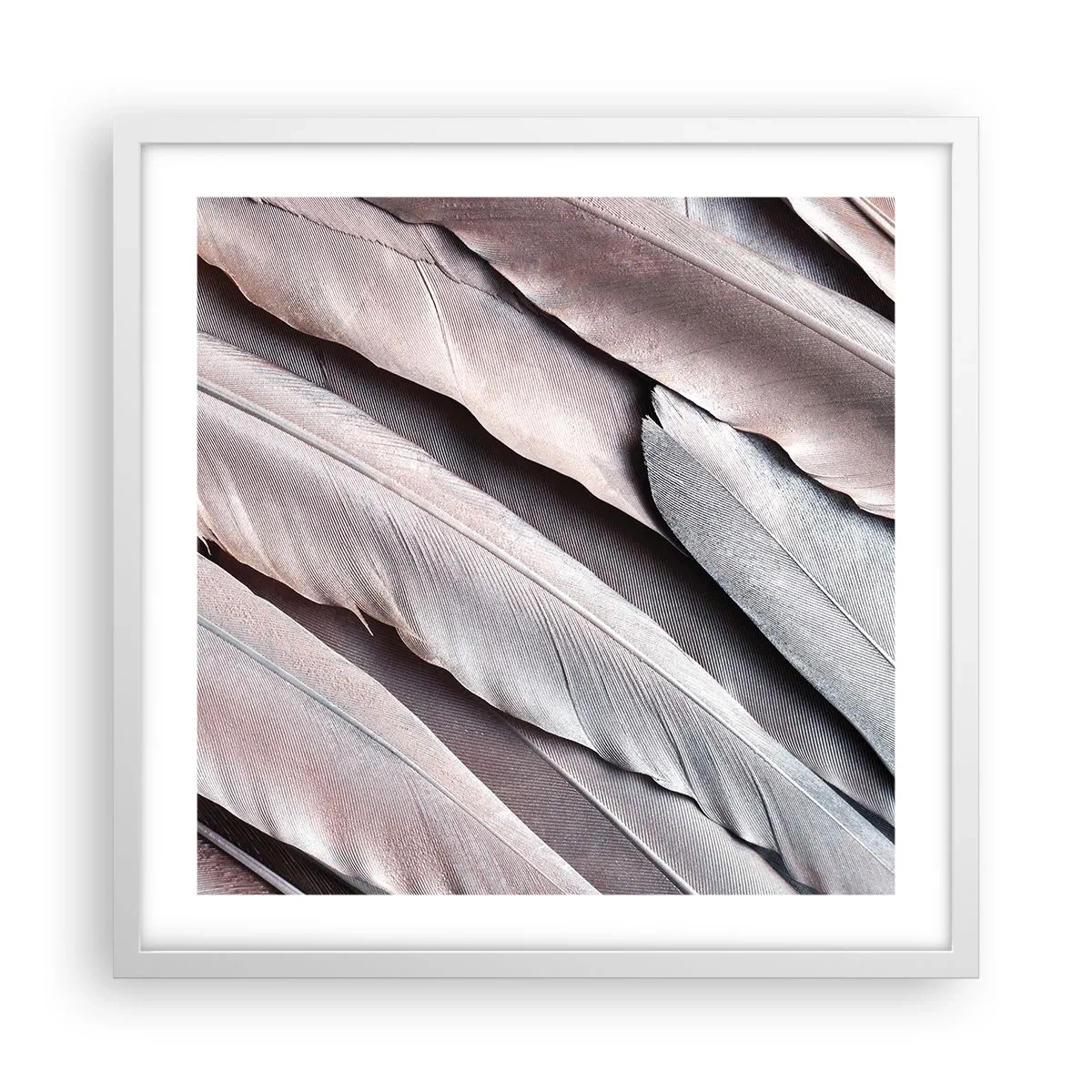 Affisch i vit ram - I rosa silver - 50x50 cm