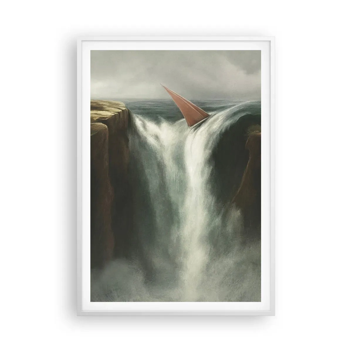 Affisch i vit ram - Livets varning - 70x100 cm