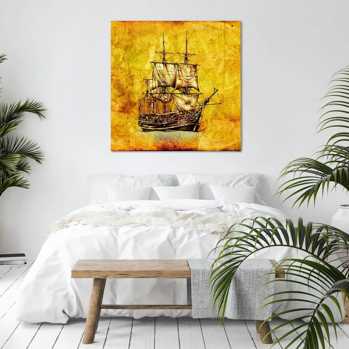 Canvastavla - Bild på duk - Mot Tortuga! - 70x70 cm