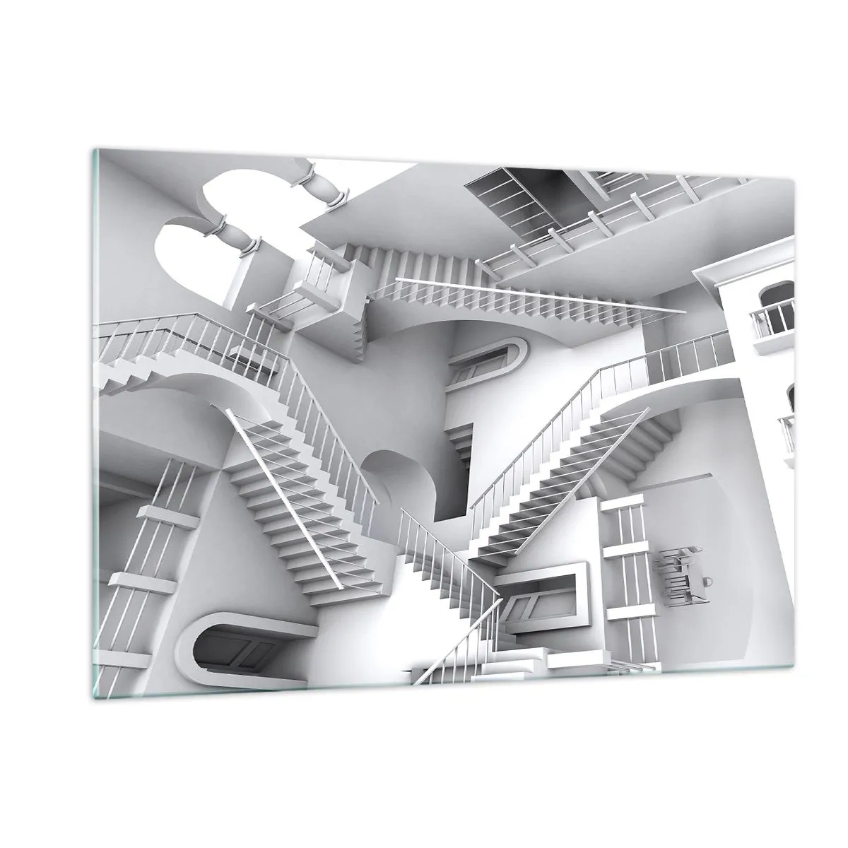 Glastavla - Bild på glas - Rummets paradoxer - 120x80 cm